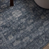 Hoom Rugs Etro 2702 Mavi Vintage Desenli Salon Halısı