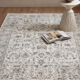 Hoom Rugs Etro 2705 Gri Vintage Desenli Salon Halısı
