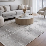 Hoom Rugs Gusto 1347A Krem Gri Modern Halı