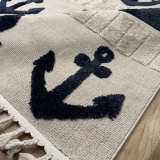 Hoom Rugs Kids Koyu Renk Gemici Desenli Çocuk Halısı