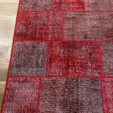 Hoom Rugs Patchwork Kırmızı El Dokuma Kilim