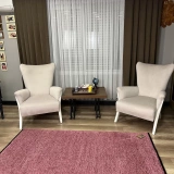 Hoom Rugs Liv 532 Pembe Dekoratif Yıkanabilir Kilim