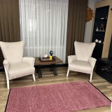 Hoom Rugs Liv 532 Pembe Dekoratif Yıkanabilir Kilim