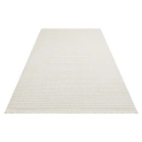 Hoom Rugs Loop Beyaz Spor Saçaklı İskandinav Halı