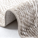 Hoom Rugs Nova 2001 Bej İnce Kaymaz Latex Tabanlı Sisal Halı