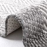 Hoom Rugs Nova 2002 Gri İnce Kaymaz Latex Tabanlı Sisal Halı