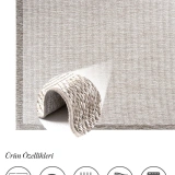 Hoom Rugs Nova 2003 Bej İnce Kaymaz Latex Tabanlı Sisal Halı