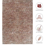 Hoom Rugs Otantik 2605 Multi Vintage Desenli Salon Halısı