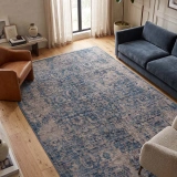 Hoom Rugs Otantik 2610 Mavi Vintage Desenli Salon Halısı