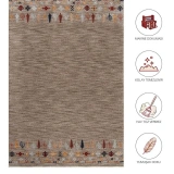 Hoom Rugs Otantik 2611 Bej Vintage Desenli Salon Halısı