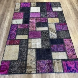 Hoom Rugs Patchwork Mor El Dokuma Kilim