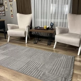 Hoom Rugs Prag 9202 Koyu Gri Modern Makina Halısı