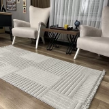 Hoom Rugs Prag 9203 Açık Gri Modern Makina Halısı