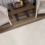 Hoom Rugs Prag 9205 Krem Modern Makina Halısı