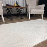 Hoom Rugs Prag 9205 Krem Modern Makina Halısı