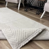 Hoom Rugs Prag 9208 Bej Modern Makina Halısı