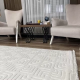 Hoom Rugs Prag 9209 Krem Modern Makina Halısı