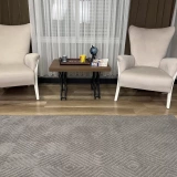 Hoom Rugs Prag 9210 Koyu Gri Modern Makina Halısı