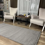 Hoom Rugs Prag 9214 Koyu Gri Modern Makina Halısı