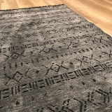 Hoom Rugs Prestij Eko 343 Antrasit Dekoratif Yıkanabilir Kilim