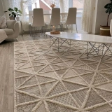 Hoom Rugs Step 2201 Krem İskandinav Halı