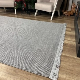 Hoom Rugs Vega S5486A Açık Gri Hav Toz Vermez Hasır Dokuma Modern Makina Halısı