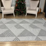 Hoom Rugs Vega S5505A Açık Gri Hav Toz Vermez Hasır Dokuma Modern Makina Halısı