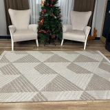 Hoom Rugs Vega S5505A Vizon Bej Hav Toz Vermez Hasır Dokuma Modern Makina Halısı