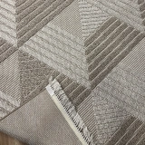 Hoom Rugs Vega S5505A Vizon Bej Hav Toz Vermez Hasır Dokuma Modern Makina Halısı