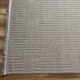 Hoom Rugs Vega S5511A Açık Gri Hav Toz Vermez Hasır Dokuma Modern Makina Halısı