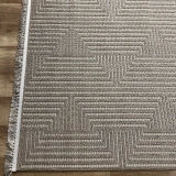 Hoom Rugs Vega S5511A Vizon Bej Hav Toz Vermez Hasır Dokuma Modern Makina Halısı