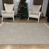 Hoom Rugs Vega S5511A Vizon Bej Hav Toz Vermez Hasır Dokuma Modern Makina Halısı