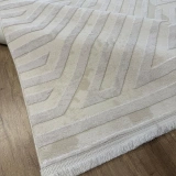 İpek Halı Gaspara 14973 Krem Modern Salon Halısı