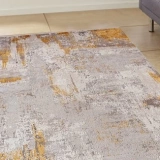 Sanat Halı Doku 1091 Gri Hardal Modern Halı