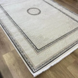 Sanat Halı Hera 3587 Beyaz Gri Klasik Salon Halısı