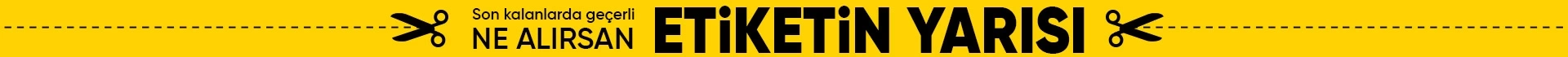 Etiketin Yarısı top bar
