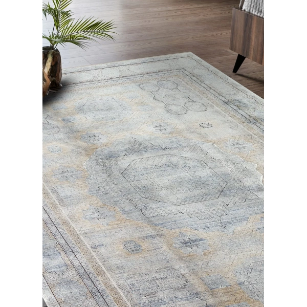 Eko Halı Mahal MHL 04 Antrasit Gold Salon Halısı