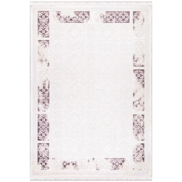 İpek Mekik Halı Blossom 13451 Krem Lila Salon Halısı