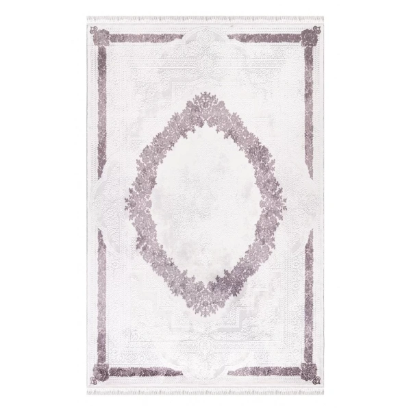 İpek Mekik Halı Blossom 13454 Krem Lila Klasik Salon Halısı