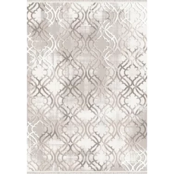 İpek Mekik Halı Gaspara 14559 Krem Modern Salon Halısı