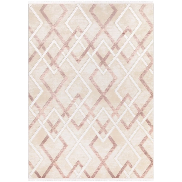 İpek Mekik Halı Gaspara 14901 Pudra Modern Salon Halısı