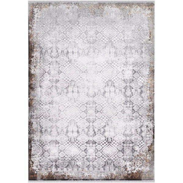 İpek Mekik Halı Roxanne 17168 Bakır Gri Salon Halısı