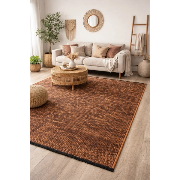 Hoom Rugs Vintage VTG 101 Taba Dekoratif Yıkanabilir Kilim