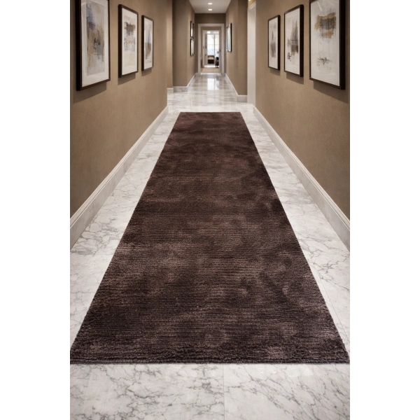 Eko Halı Siena Dye Dark Brown El Dokuma Yolluk