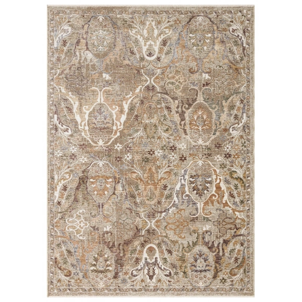 Eko Halı Sofia SOF 02 Cream Gold Uşak Motifli Renkli Makine Halısı
