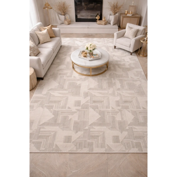 Luxess Diamond 2012 Gri Akrilik Modern Makine Halısı