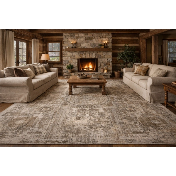 Luxess Halı Roma 1129 Bej Modern Salon Halısı