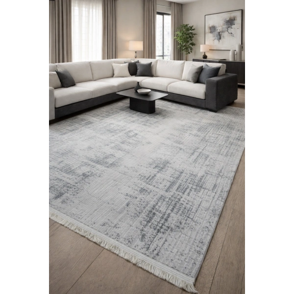Hoom Rugs Nita 1207 Gri Modern Makina Halısı