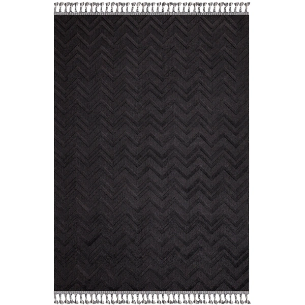 İpek Mekik Halı Lux 11700 Siyah Modern İskandinav Halı