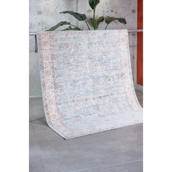 Apex Halı Ambiance 2941 Mavi Geleneksel Desenli Makine Halısı